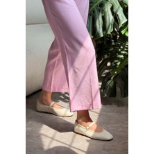 Nişantaşı Shoes Jeremi Kahve Kırışık Mat Kemer Detay Düz Taban Kadın Babet