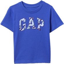Gap Logo T-Shirt Erkek Çocuk 6 Ay Mavi Renk Desenli Nefes Alabilir Kumaş ile Şık Tasarım