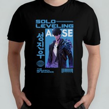 Pixxa Solo Leveling Unisex %100 Pamuklu Bisiklet Yaka T-Shirt Model 3
