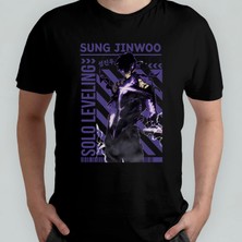 Pixxa Solo Leveling Unisex %100 Pamuklu Bisiklet Yaka T-Shirt Model 2