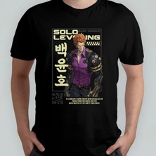 Pixxa Solo Leveling Unisex %100 Pamuklu Bisiklet Yaka T-Shirt Model 4