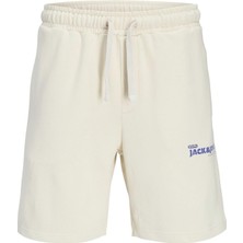 Jpstgordon Charge Prınt Sweat Shorts Mıd Bej