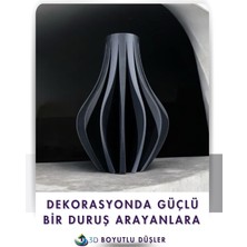 Moder Dekorastif Siyah Şık Vazo