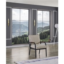 Hayal Serisi Balkon, Bahçe, Cafe - Metal Kanepe Koltuk Takımı - 2+1+1 Sehpalı - Krem