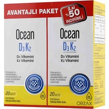 Ocean D3K2 Vitamin 20 ml Damla 2'li Orjinal