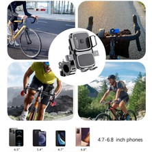 Motorsiklet Telefon Tutucu E-Bike Bisiklet Elektrikli Scooter Uyumlu Gidona Bağlanan Kilit Butonlu Telefon Tutacağı