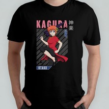 Pixxa Gintama Gin Tama Kagura Unisex %100 Pamuklu Bisiklet Yaka T-Shirt Model 3