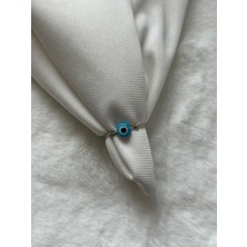 Nazar Boncuğu Ayarlanabilir Çelik Tel Yüzük