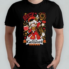 Pixxa Genshin Impact Klee Unisex %100 Pamuklu Bisiklet Yaka T-Shirt