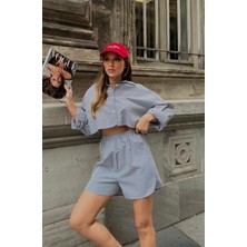 Volerie Çizgili Şortlu Takım