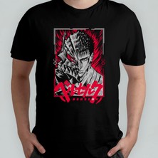 Pixxa Berserk Anime Manga Unisex %100 Pamuklu Bisiklet Yaka T-Shirt Model 5