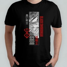 Pixxa Berserk Anime Manga Unisex %100 Pamuklu Bisiklet Yaka T-Shirt Model 9