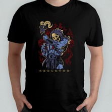 Pixxa Masters Of The Universe Skeletor Motu Unisex %100 Pamuklu Bisiklet Yaka T-Shirt