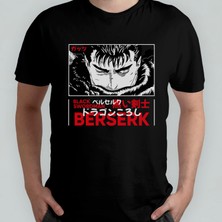 Pixxa Berserk Anime Manga Unisex %100 Pamuklu Bisiklet Yaka T-Shirt Model 10