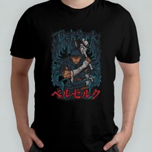 Pixxa Berserk Anime Manga Unisex %100 Pamuklu Bisiklet Yaka T-Shirt Model 6