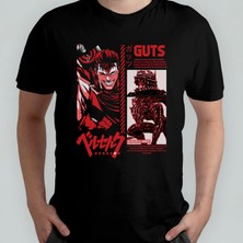 Pixxa Berserk Anime Manga Unisex %100 Pamuklu Bisiklet Yaka T-Shirt Model 8