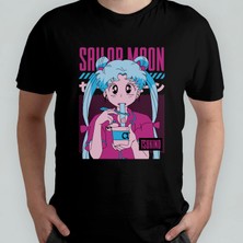 Pixxa Sailor Moon Unisex %100 Pamuklu Bisiklet Yaka T-Shirt Model 11
