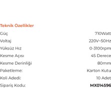Max Extra MX4596 - Elektronik Devirli Dekupaj Testere Makinesi 710 Watt