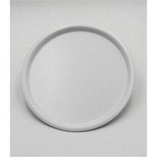 Dekoratif Beyaz Renk Nokta Desensiz Parlak Sunum Tepsisi Lüx Sunum