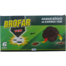 Brofar 6'lı Hamamböceği ve Karınca Yemi Kokusuz Etkili Tablet 6 Adet Pratik Kullanıma Hazır
