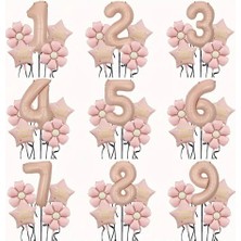 Papatya Karamel Happy Birthday 1 Yaş Folyo Balon Set