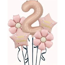 Papatya Karamel Happy Birthday 2 Yaş Folyo Balon Set