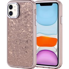 Iphone 11 Uyumlu Kılıf Parlak Taş Tasarım Kırık Cam Efektli Işıltılı Yansıyan Kapak