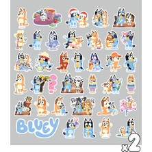 Bluey Ailesi Hobi Etiket Seti