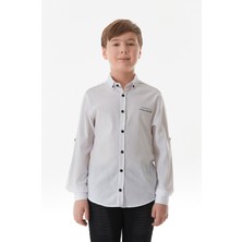  Kolu Katlamalı Erkek Çocuk Gömlek