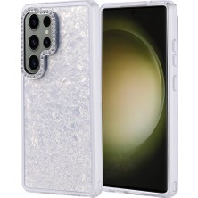 Samsung Galaxy S25 Ultra Uyumlu Kılıf Parlak Taş Tasarım Kırık Cam Efektli Işıltılı Yansıyan Kapak