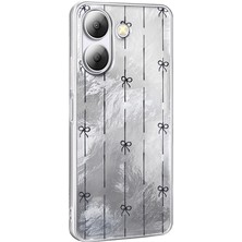 Xiaomi Poco C65 Kılıf Kamera Kısmı Çıkıntı Geometrik Kurdele Leoapar Desenli Estetik Kapak