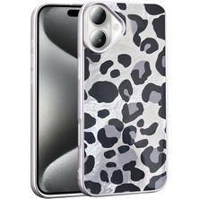 Iphone 16 Kılıf Kamera Kısmı Çıkıntı Geometrik Kurdele Leoapar Desenli Estetik Kapak