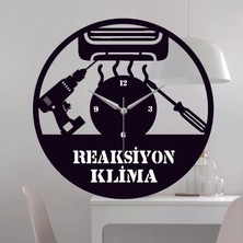 Hediyelikevi Klima Temalı Ahşap Duvar Saati
