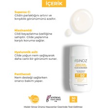 Sinoz SPF50+ Günlük Kullanım  Sıvı Güneş Kremi - Yeni Nesil Güneş Filtreleri İle Hibrit Formül 50ML