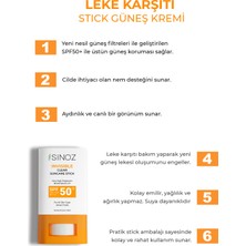 Sinoz SPF50+ Nemlendirici ve Yatıştırıcı Yüksek Korumalı Şeffaf Stick Güneş Kremi 15 gr