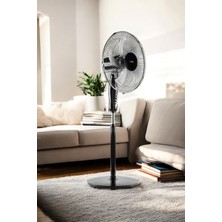 Yui F29 Vantilatör 40w Siyah 3 Kademe 5 Pervane Döner Başlık