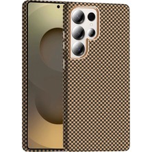 Zore Samsung Galaxy S25 Ultra Kılıf M-Safe Şarj Özellikli Karbon Fiber Görünümlü  Gros Kapak