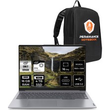 Lenovo Thinkbook 16 Gen 6 Intel Core I7 13700H 16GB 4tb SSD 16" Fhd+ Fdos Taşınabilir Bilgisayar & Per4 Çanta 21KH00V1TRP310