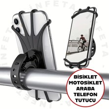 Ayarlanabilir Bisiklet Motorsiklet Silikon Telefon Tutucu