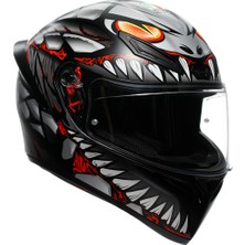 Agv Kask/k1 S E2206 Lyzard Matt Black Grey Red Configuration