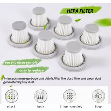 Meilianhao 6 Adet Hepa Filtresi Handy Elektrikli Süpürge Ev Araba Mini Kablosuz Yıkanabilir Yedek Parça Aksesuarları (Yurt Dışından)