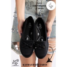 Slipcat Kadın Delikli Fiyonklu Detaylı Anne Ayakkabısı Günlük Ayakkabı Babet