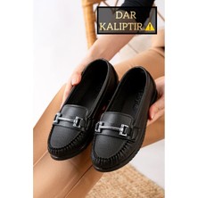 Slipcat Kadın  Hafif Ortopedik Deri Cilt Babet Ayakkabı Düz Topuk ile Şık ve Rahat Seçenek