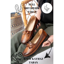 Slipcat Kadın Ortopedik Kurdeleli Babet Ayakkabı Hafif Kaymaz Taban ile Terletmez Konfor