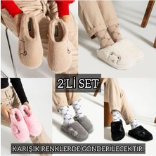 2' Li Paket Önü Kapalı Terlik Ev Terliği Çeyiz Bohça Seti