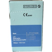 Hualong Akupunktur Iğnesi Kuru Iğne 0.25X40MM Beşli Tüpsüz 1000 Adet 1 Kutu