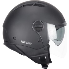 Cgm 116A Aır Açık Kask Siyah Uzun Vizör+Güneş Vizörlü 2xl