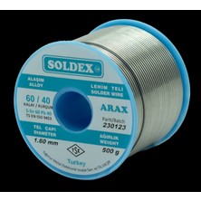 Soldex 1.60MM 500GR SN60 PB40 Arax Lehim Teli