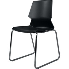 Mora Siyah Ergonomik Pro Ofis Sabit Ayaklı Ucuz Toplantı Bekleme Koltuğu