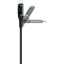 Ttec Alumicable LCD Usb-C – Usb-C 100W Pd/qc 150CM Hızlı Şarj/data Kablosu ,siyah